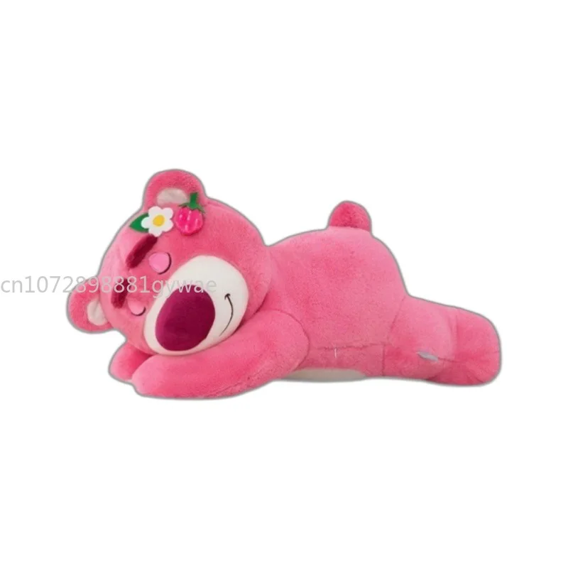 MINISO Cute Lying Strawberry Bear Doll Plush Toy Birthday Gift Doll for Girls as Valentine’s Day Gift 5