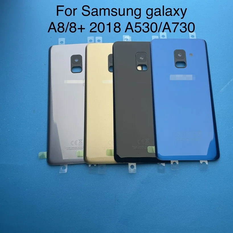 SAMSUNG Galaxy A8 A530 A530F A8 plus A730 Back Glass Battery Cover Rear Door Housing Case For SAMSUNG A8 2018 Back Glass Cover