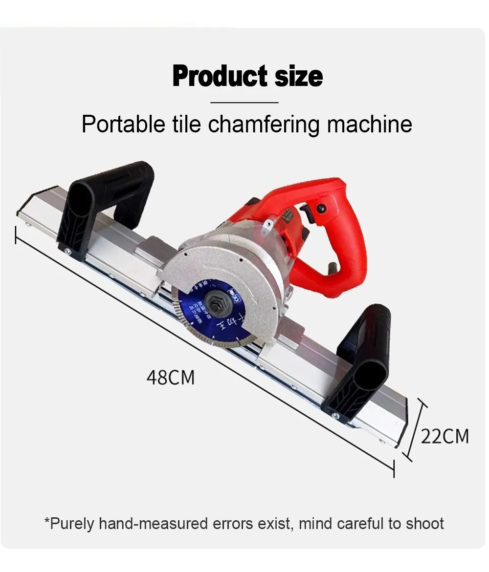 Portable Tile Chamfering Cutter 45 Degree High Precision Dust-free Cutting Machi