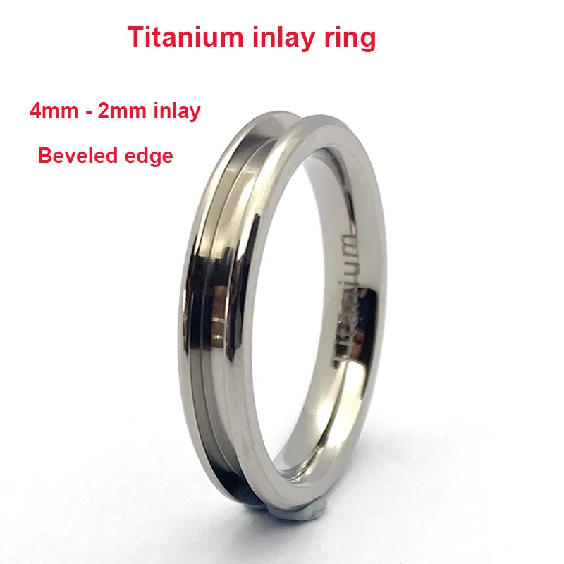 Elegant 6mm Titanium Wave Channel Inlay Blanks - Unique Handmade Jewelry