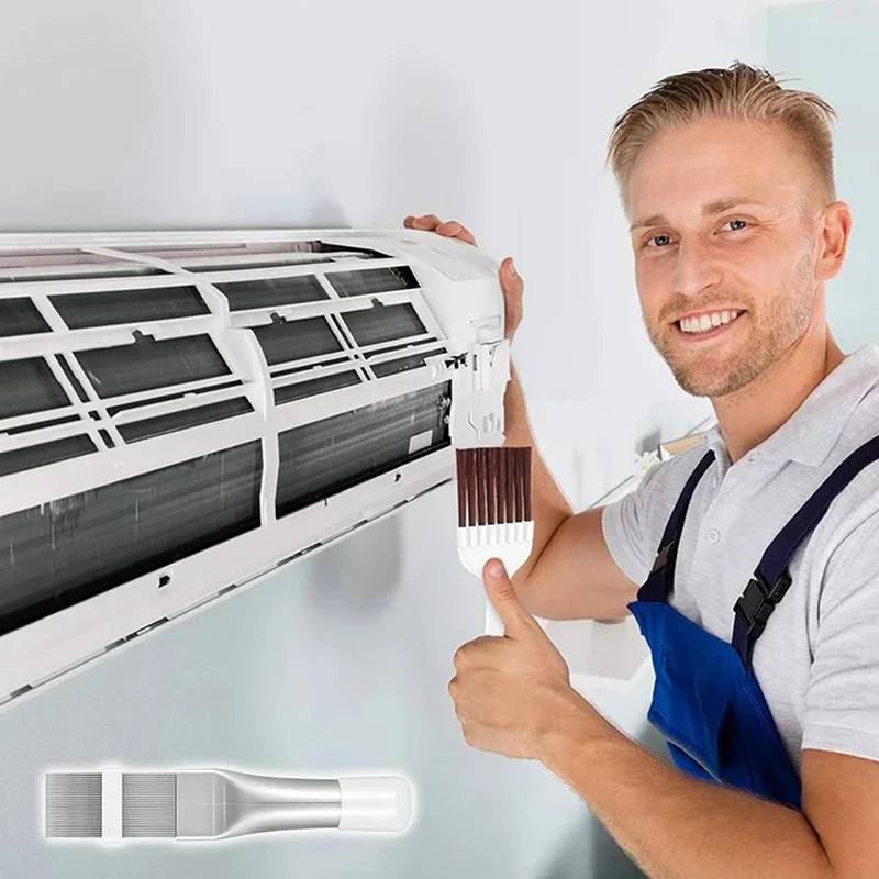 Kondensator Reinigungskamm Edelstahl - 2-tlg. Set Für Klimaanlagen & Kühlschränke