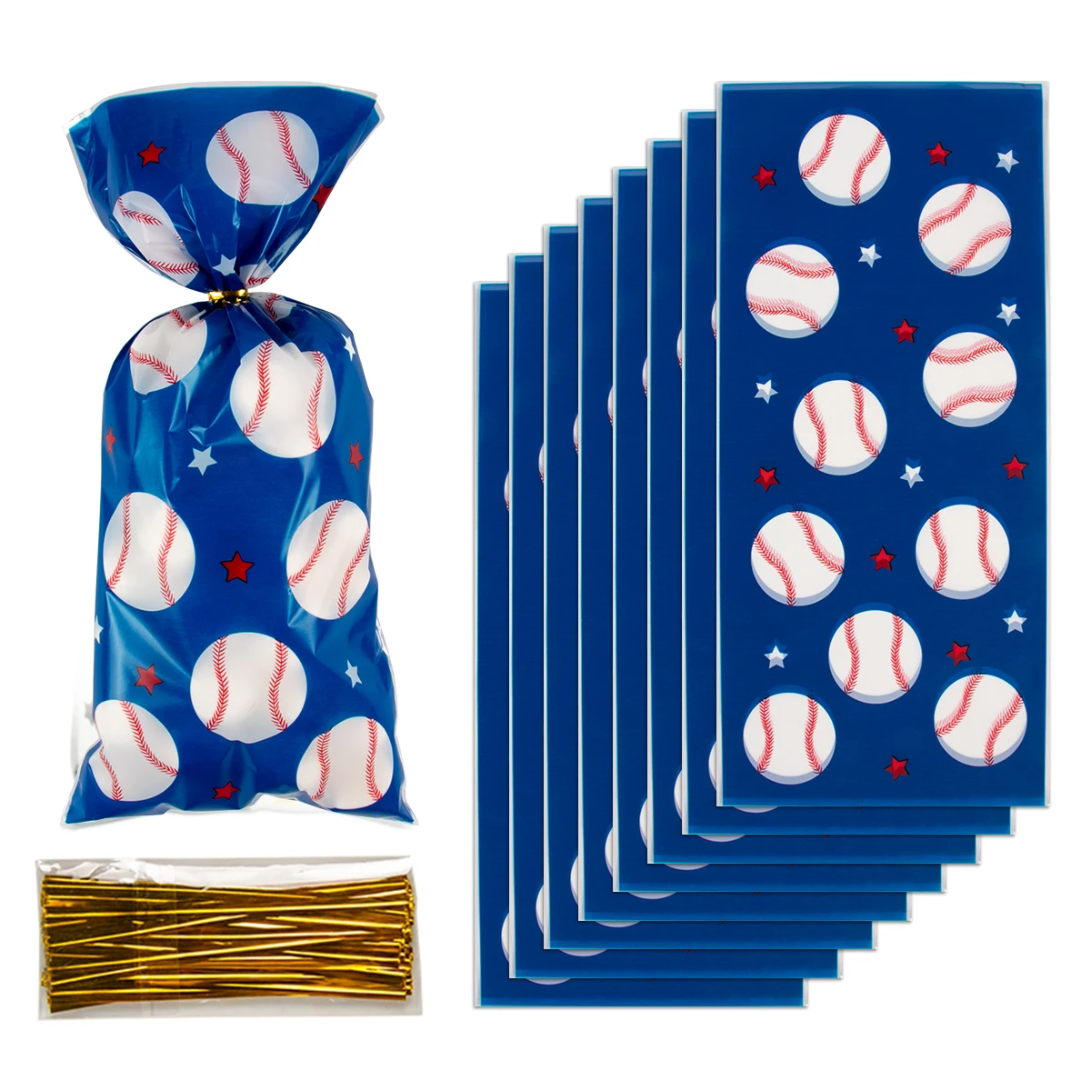JIYIN Soccer Gift Bags, 50Pcs Plastic Soccer Goodie Snack Candy Treat...