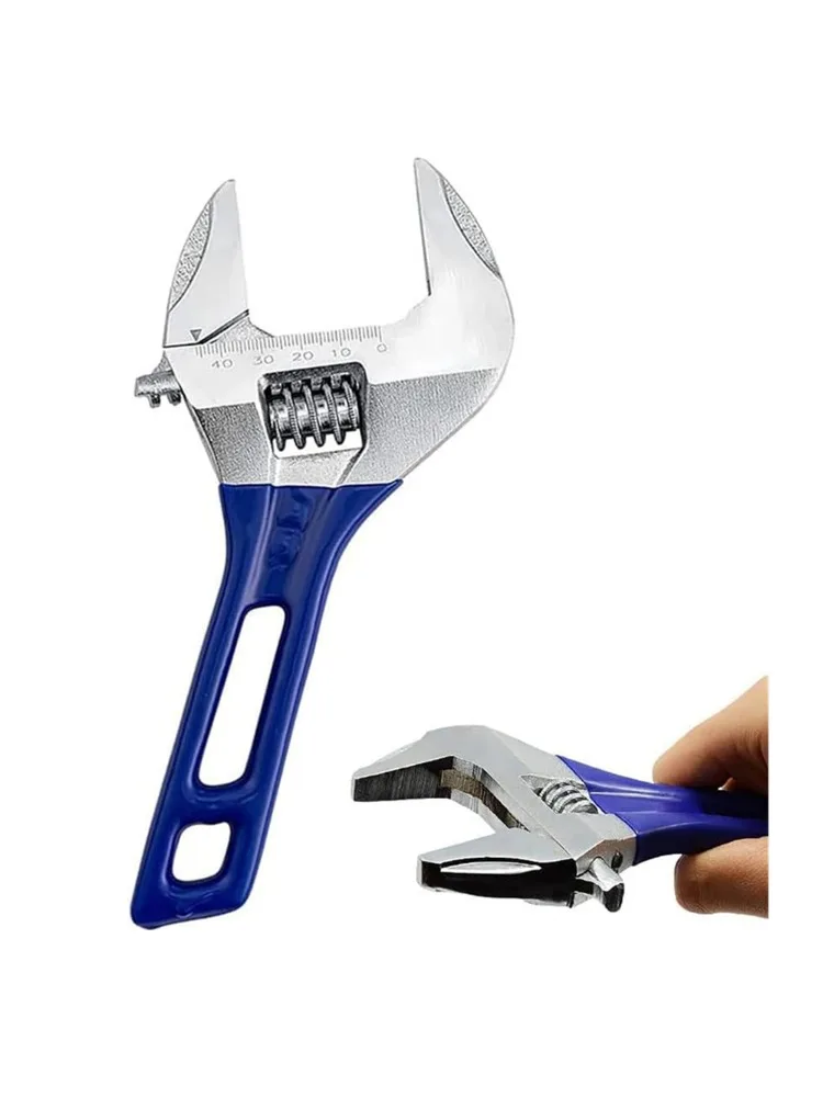 8” Short Handle Spanner Adjustable Wrench with 55 mm Wide Jaw Opening for Plumbing Auto Repair Home Maintenance: 3 - 5 Days Free Delivery only UK