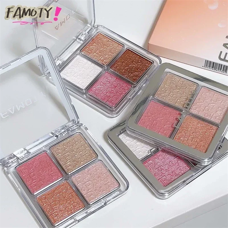 Description Picture 6 of item4 Colors Diamond Highlighter Powder Palette Face Contour Brighten Makeup Shimmer Ultra-concentrated Illuminate Cosmetic