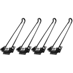 4 Pc Casual Folding Table Legs Computer Stand for Laptop Dresser Hairpin Iron Foldable