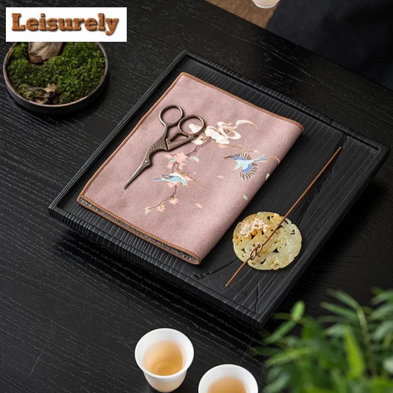 Painted Tea Towel Absorbent Rag Thickened Table Cleaning Tea Cloth Cotton Household Kitchen Cleaning Cloth Dish Cleaning Towels