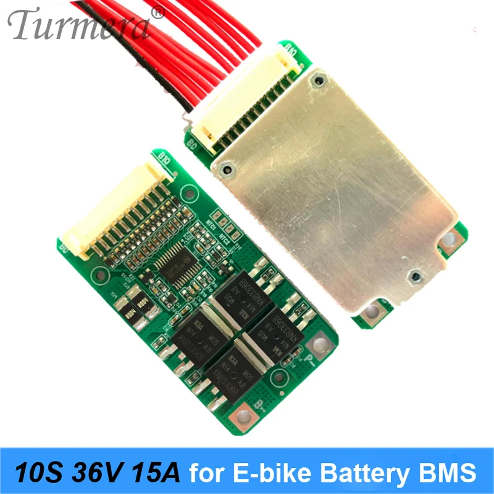 Turmera 36V 18650 Battery Holder with Welding Nickel and 15A BMS Board