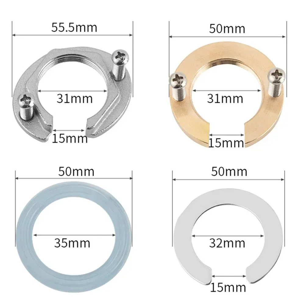 New Tap Faucet Fixing Fitting Kit C Type Tap Faucet Anti-loosing Nut Cap Kitchen Home Wash Basin Tool Fastening Circlip Washer