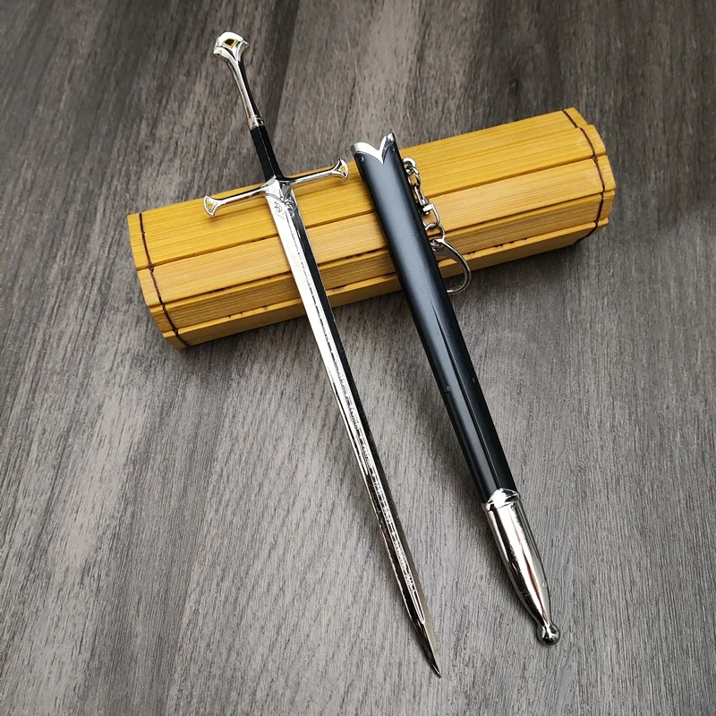 Cosplay Sword Cosplay Toy Cosplay Prop 22cm Baggins Katana Ring Aragorn Sword Metal Ninja Knife Medieval Glamdring Narthil Sword Real Japanese Katana Samurai Sabre