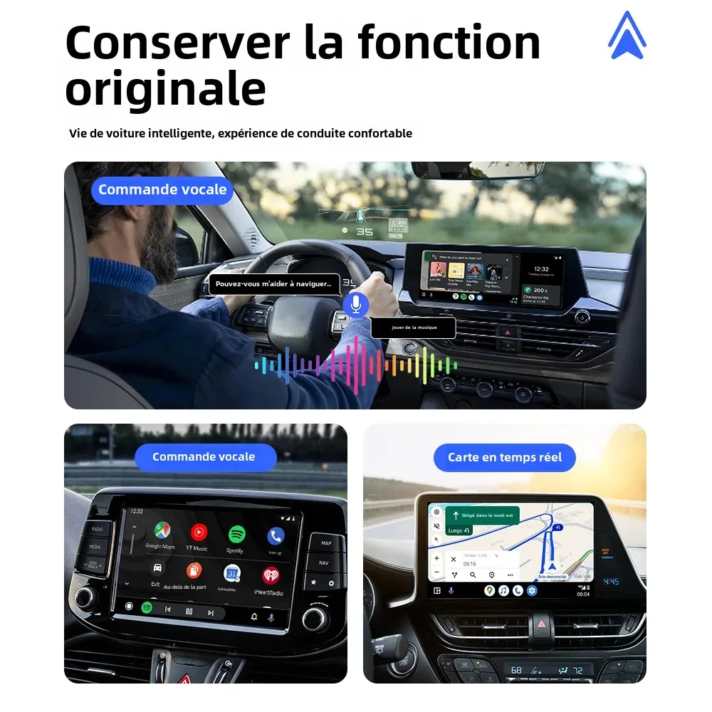Adaptateur Sans Fil CarPlay/Android Auto - Dongle Plug-and-play, Compact, Pour Voiture, Connexion Automatique - 3