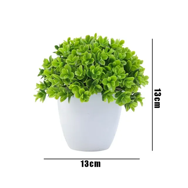 Artificial Plants Potted Mini Green Bonsai