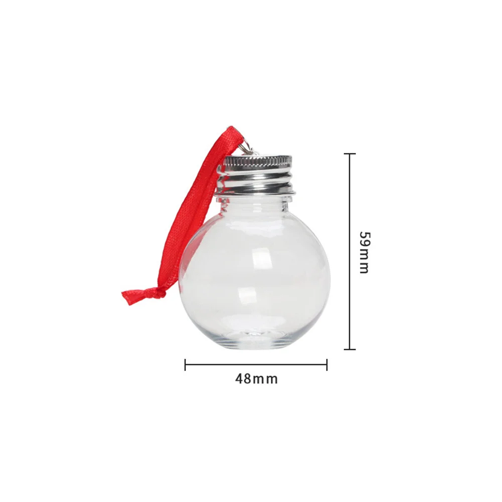 Transparent Balls Light Bulbs Water Wine Bottleplastic Fillable Christmas Tree Decoration Home Party Ornaments Supplies