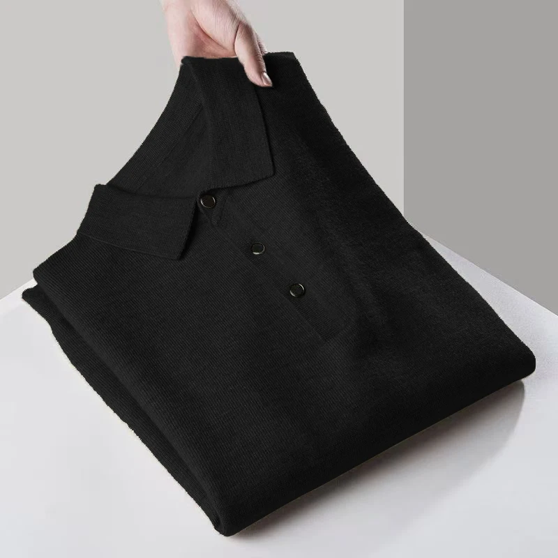 Mens Quarter zipper Sweater Long Sleeve Button Down Golf Shirts Casual Knitted Ribbed Dress Pullover outdoor Anti-pilling Men