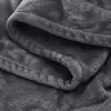 Fleece Blanket Gray Extra Soft Brush Fabric Super Warm Bed Blanket Lightweight Couch Blanket Easy Care 4