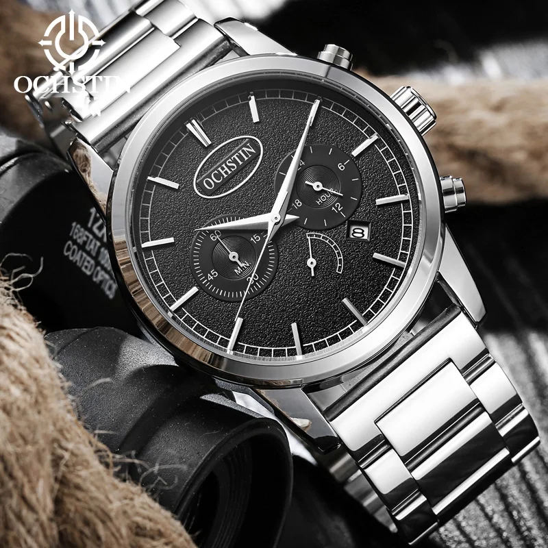 OCHSTIN Hot Model 2024 Sport Street Mariner Series Waterproof Wristwatch Multifunction Quartz Movement Men's Quartz Watch