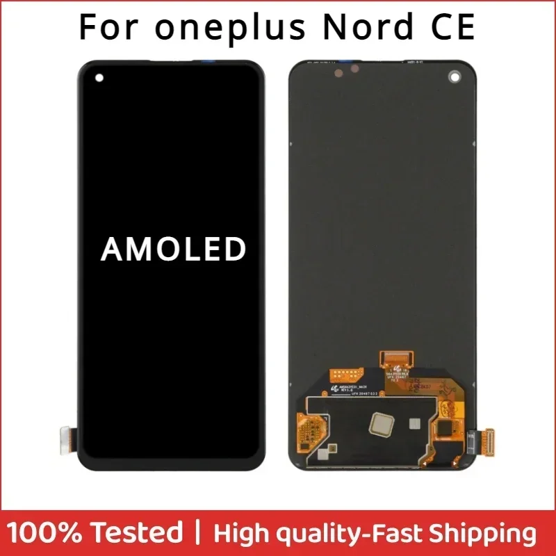 

6.43'' Original AMOLED For Oneplus Nord CE EB2101 EB2103 LCD Display Touch Screen Digitizer Assembly