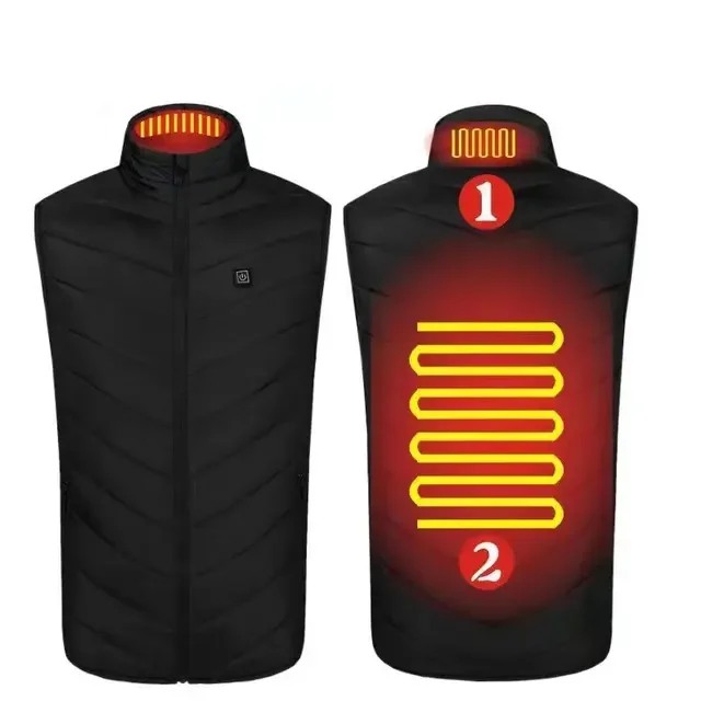 USB Heated Vest Winter Warm Hiking Heated Jacket Vest Outdoor Sports Men Ski Warming Heating Thermal Clothing