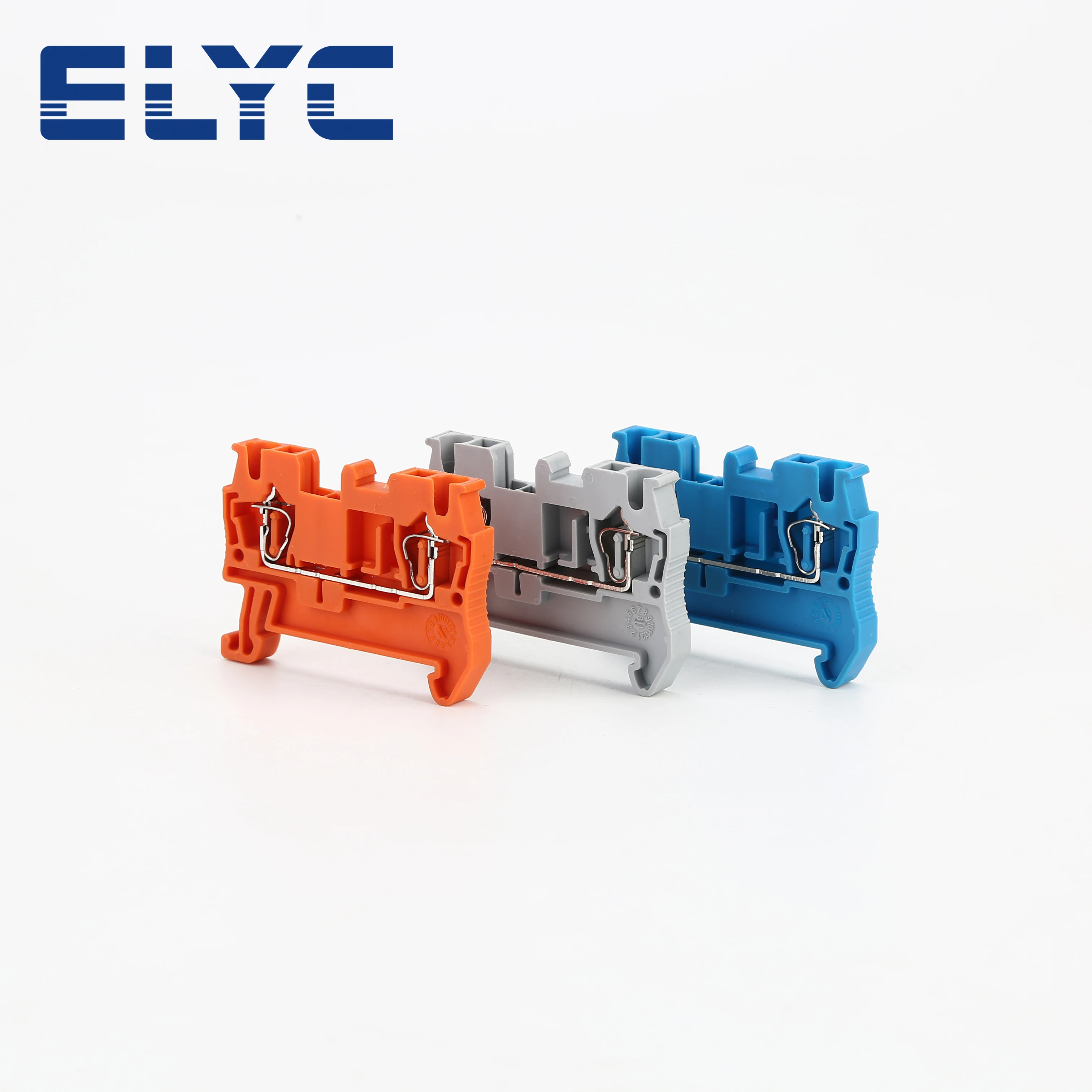 10Pcs ST2.5 Spring-cage Connection Feed-Through Wiring Return Pull Plug Wire Electrical Connector DIN Rail Terminal Block ST 2.5