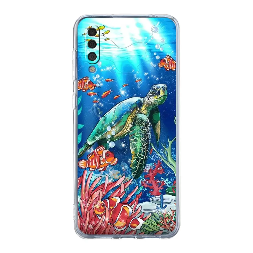 Lovely Cartoon Sea Turtle Ocean Blue Phone Case