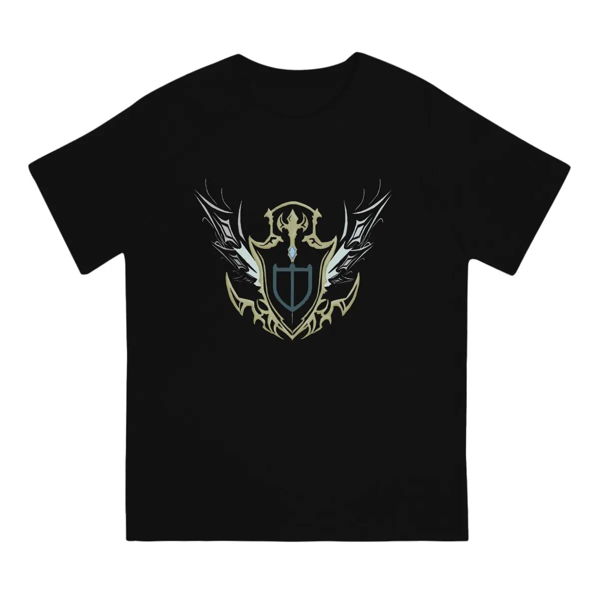 

Shield Men T Shirt Final Fantasy A Brave Man to Send Awesome Tees Short Sleeve Crewneck T-Shirt Cotton Printed Clothes