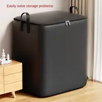 New  Weave Storage Bag Foldable Closet Organizer Storage Containers Dust-proof Storage Bags Sorting Storage Box with Handles 1