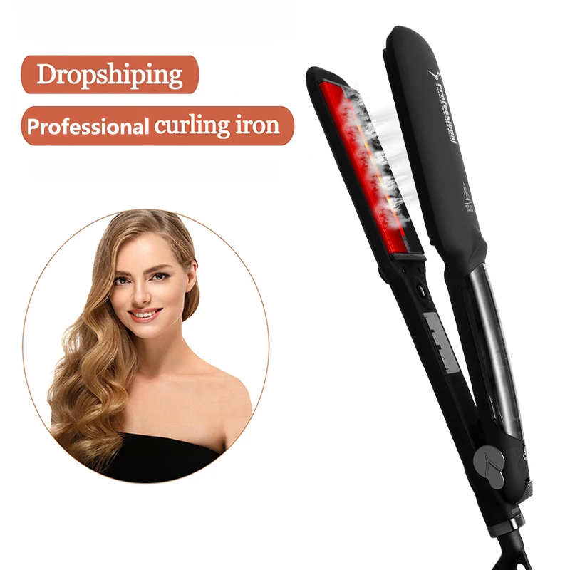 infrared-steam-straightener-2-inch-wide-plate-hair-salon-steam-perm-styling-ceramic-straightener-styling-tool