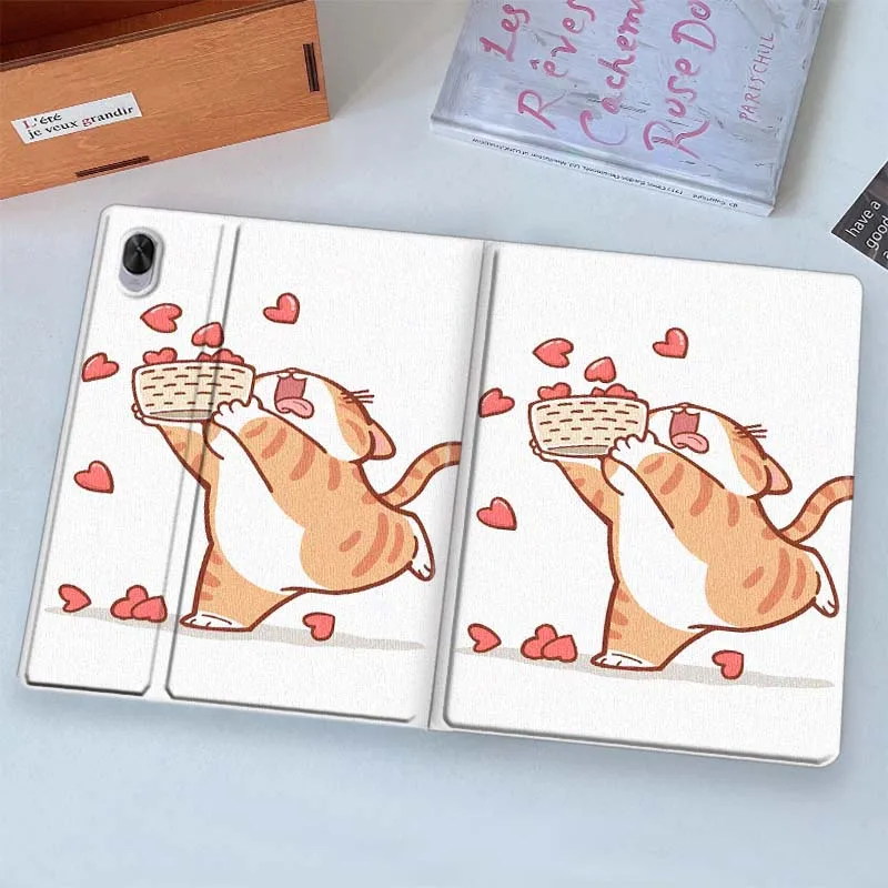 Cartoon Cat Heart Design Soft Tablet Case