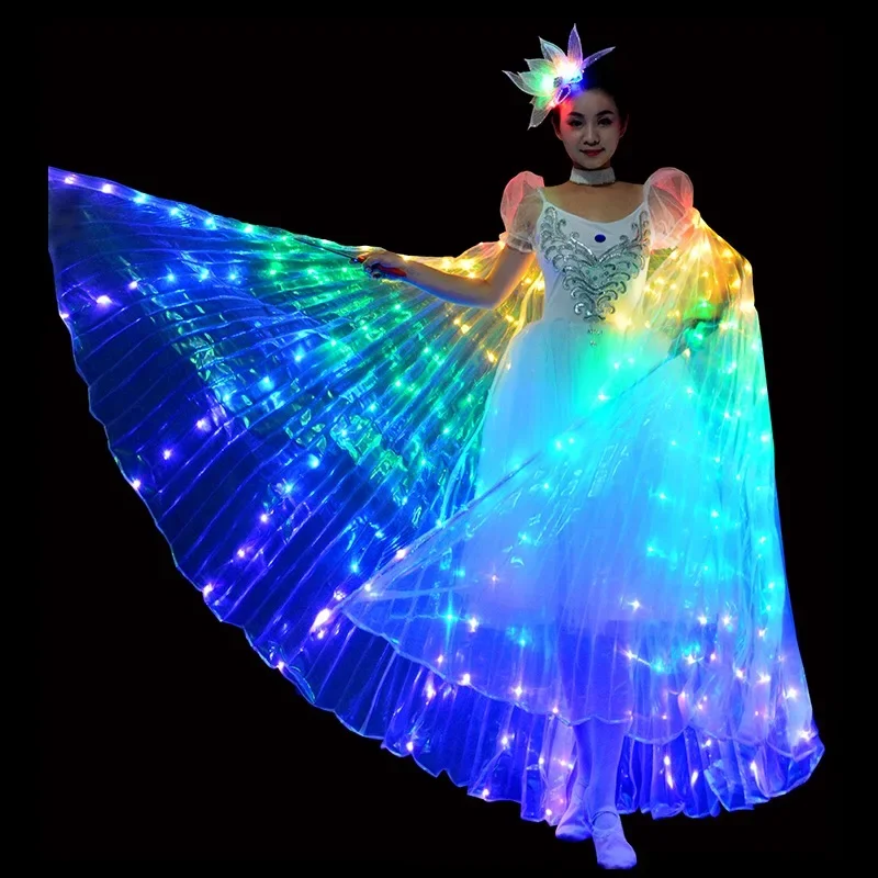 

Светодиодный костюм в виде крыльев бабочки для взрослых, костюм для взрослых со светодиодной подсветкой, цирковые светящиеся костюмы, Рождественская вечеринка, шоу