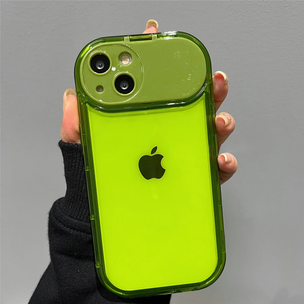 Transparent Shockproof Phone Case with Invisible Camera Flip Mirror and Soft TPU