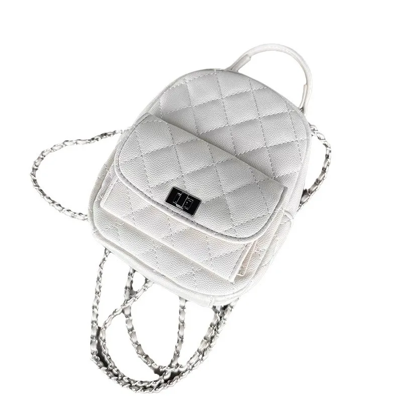 High-Quality Luxury Small Checkerboard Chain Backpack Women New Fashion Versatile Shoulder Bag Crossbody Bag