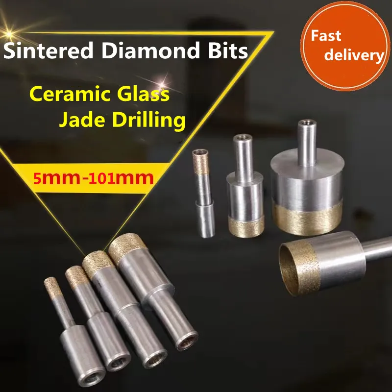 China Factory 5MM-150MM Straight Shank Sintered Diamond Core Drill Bit For Glass