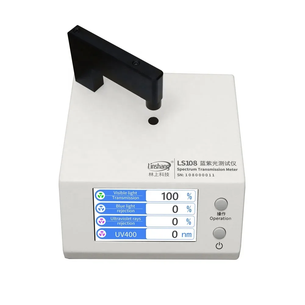 Spectrum Lens Transmission Meter Linshang LS108 for Anti-blue Eyeglasses with UV400 VLT Blue & Violet Light Transmission