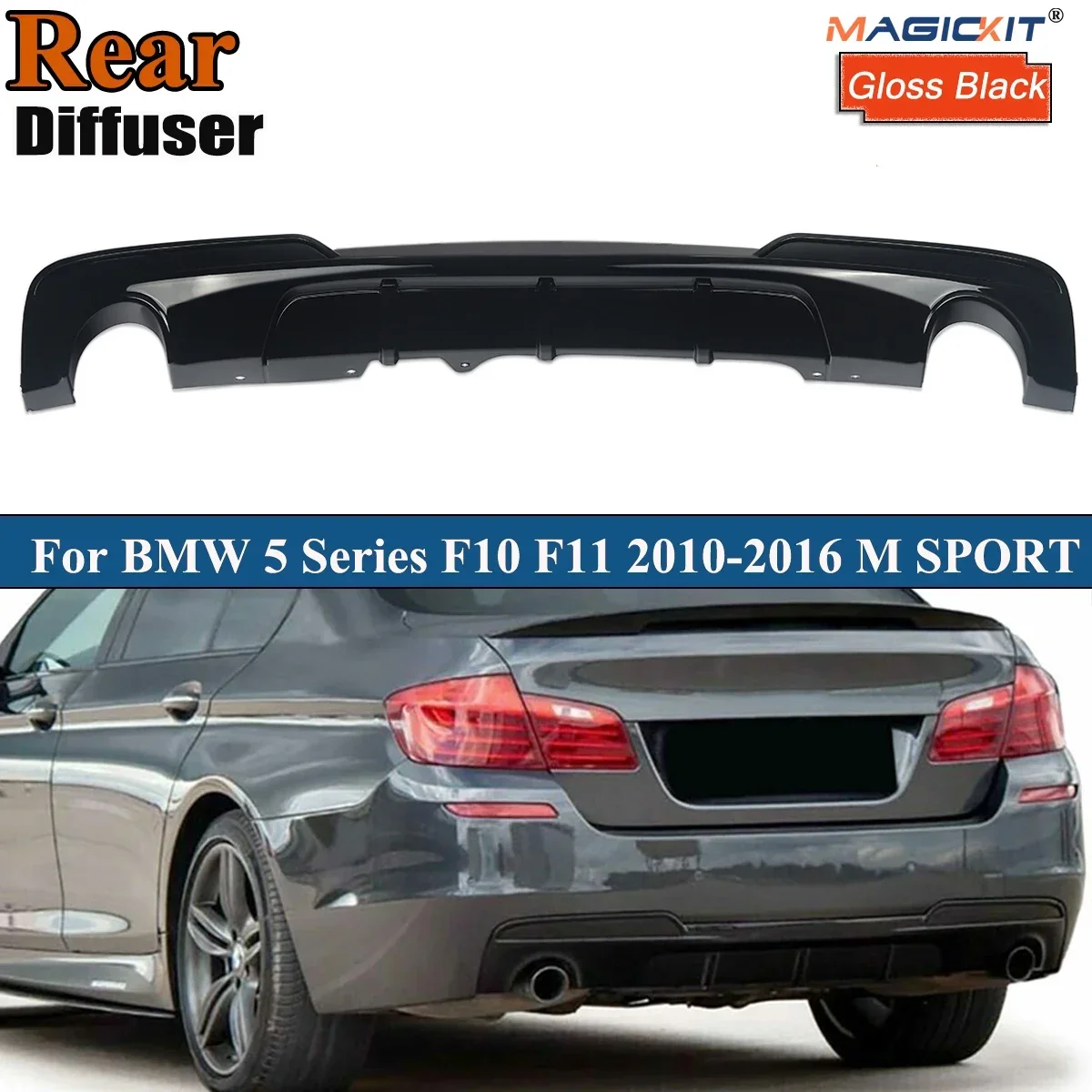 

Передний диффузор для BMW 5 Series F10 F11 2010-2016 с спортивным бампером