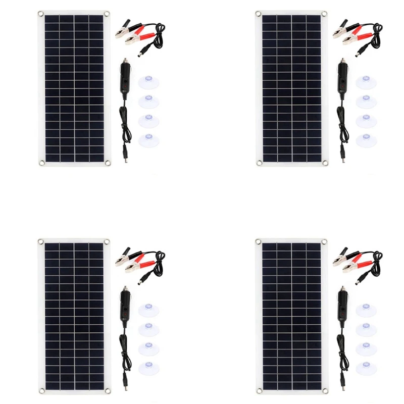 

4X 1000W Solar Panel 12-18V Solar Cell Solar Panel For Phone RV Car MP3 PAD Charger Outdoor Battery Supply B