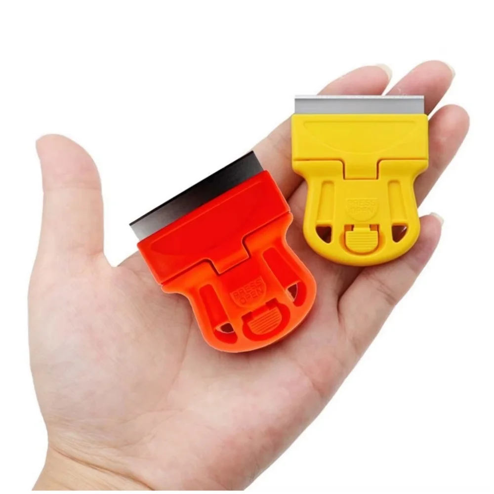 Razor Blade Scraper Window Scraper Tool Scraper Tool Kit Window Scraper Razor Blade Scrapers Car Film Scraper Glue Removal Scraper Scraper With A Blade One-Sided Razor Painting Scraper Holder Handle Standard Window Tinting Razor Tool Remover Cleaner