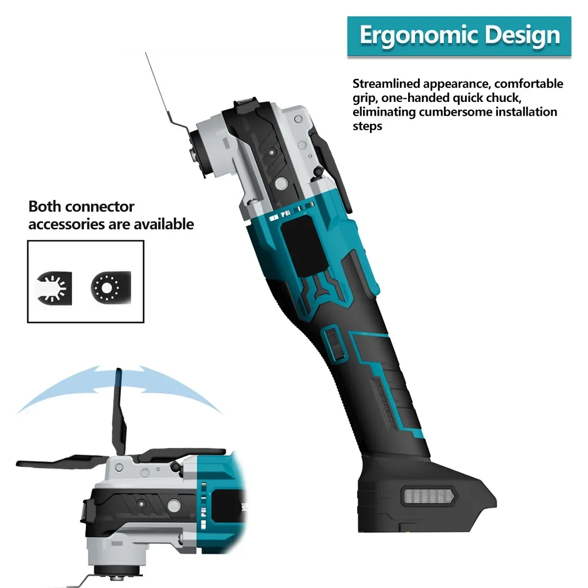 Brushless Electric Cordless Oscillating Multitools Machine Multi-function Trimmer Saw Renovator Power Multi-Tool for Makita 18V 4