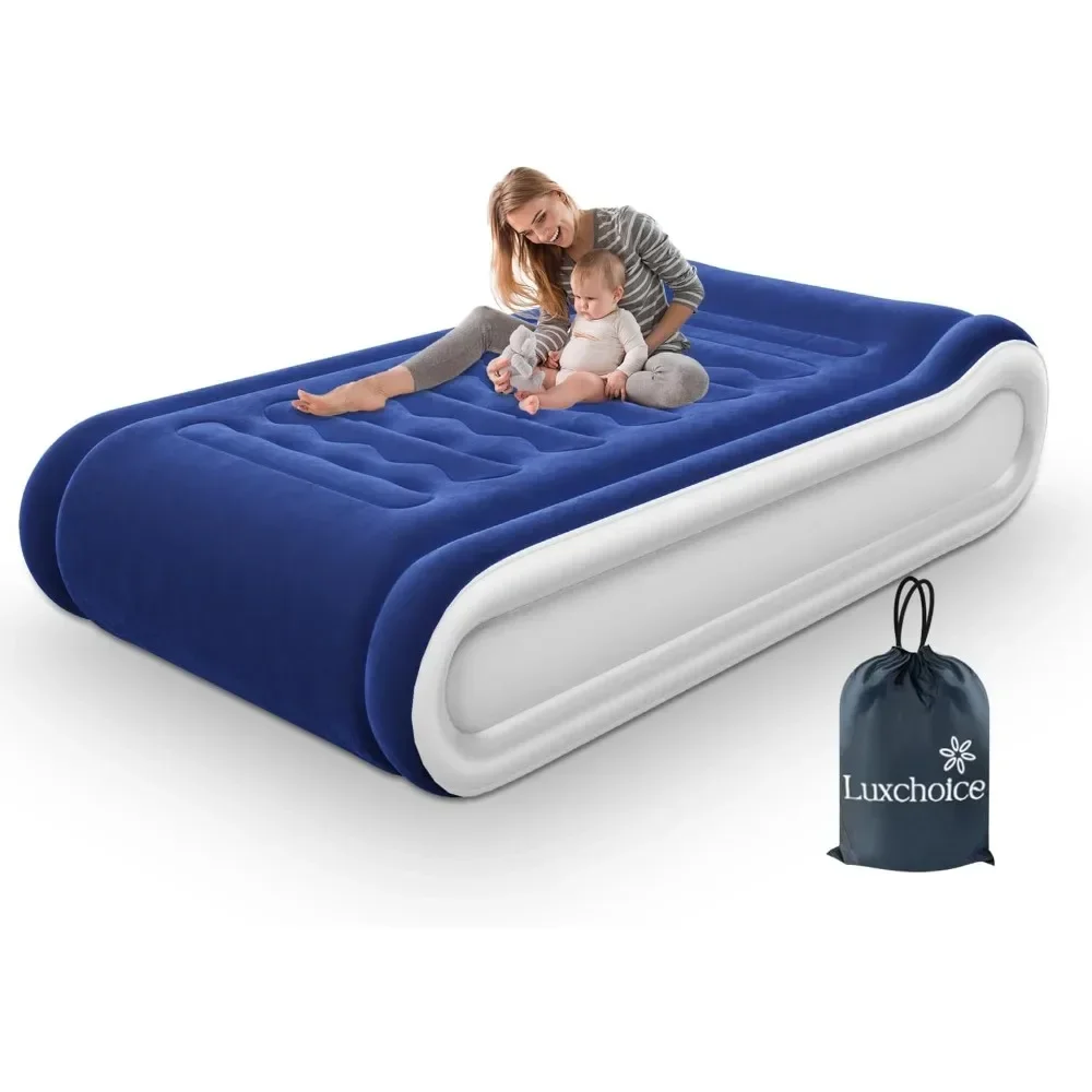 

Twin Air Mattress with Built in Pump Air Bed Twin Blow Up Mattress with Integrated Pillow Flocked Surface Inflatable Mattress