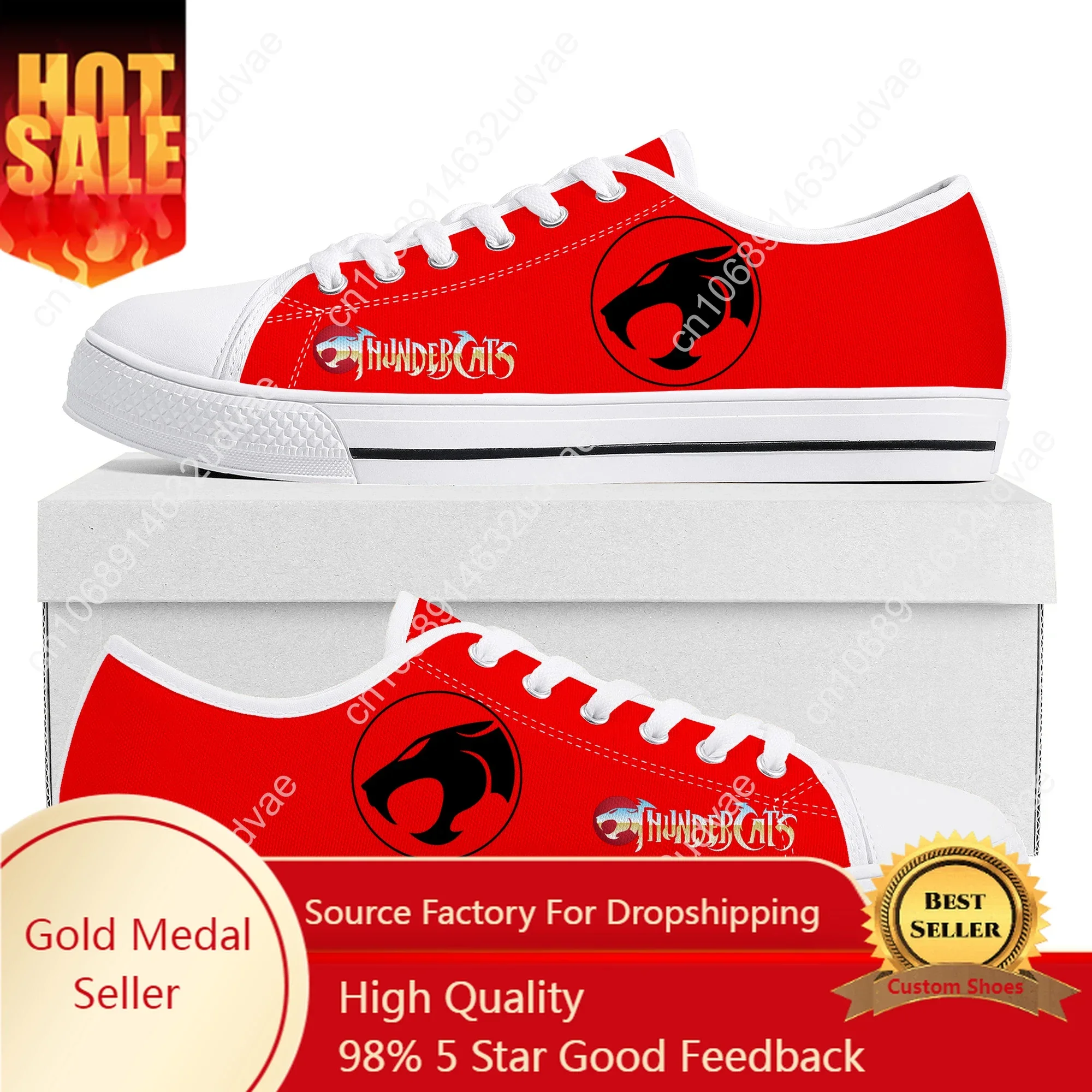 Thundercats Cartoon Low Top Sneakers High Quality Mens Womens Teenager Canvas Sneaker Couple Casual Shoes Custom White Shoe