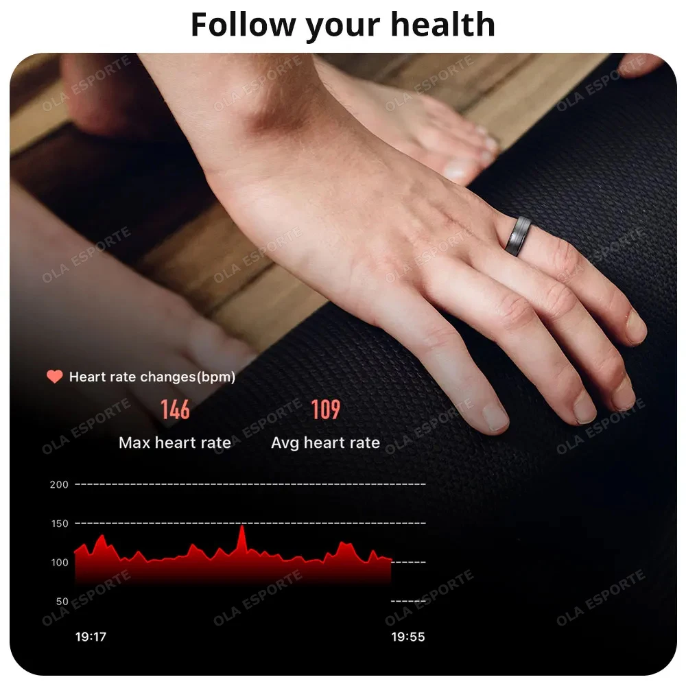 New Smart Ring Heart Rate Blood Pressure Blood Oxygen Sleep Monitor  Waterproof Smart Ring Women Men Rings for Android IOS 2025