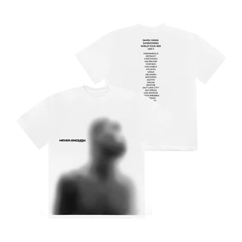 Daniel Caesar Superpower 월드 투어 티, 크루넥 반팔, 흰색 티셔츠, 2023 힙합 스타일, 남녀공용 패션 의류 상품 이미지