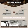 Coffee Table, Lift Top Coffee Table with Drawers and Hidden Compartment, Living Room Table with Wooden Lift Tabletop 6