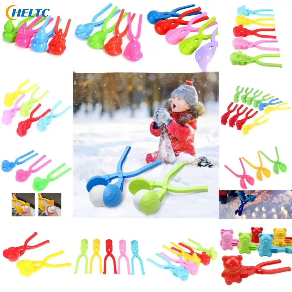 

1PCS Snowman Duck Dinosaur Shape Snowball Maker Clip Tong Kid Winter Outdoor Funny Snow Sand Mold Snowball Fight Sport Toy