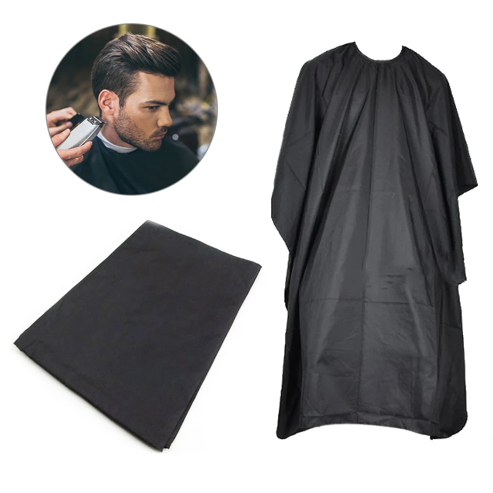 Hairdressing Cape 1Pcs Black Hairdressing Cape Professional Hair-Cut Salon Barber Cloth Wrap Protect Gown Apron Waterproof Cutting Gown Hair Cloth