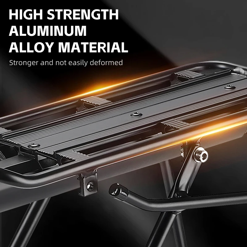 WEST BIKING Quick Release Bicycle Trunk Rack Aluminum Alloy Bike Rear Seat Cargo Carrier with Reflective Safety Bike Accessories