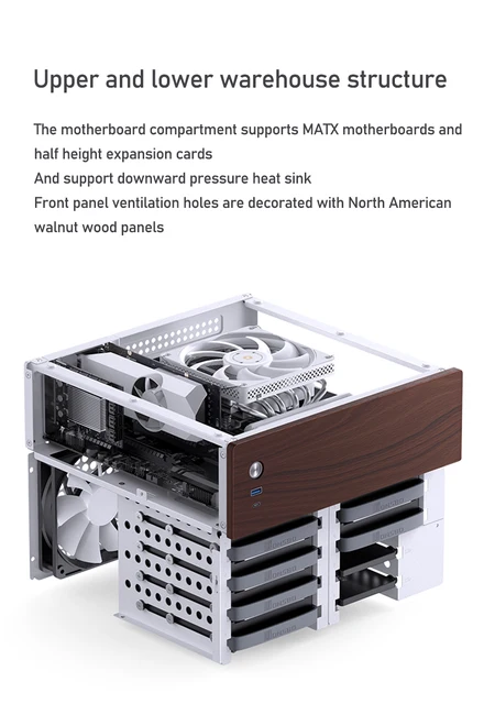 Jonsbo-N4 nas pcケース、itx M-ATX、コンピューターケース、8