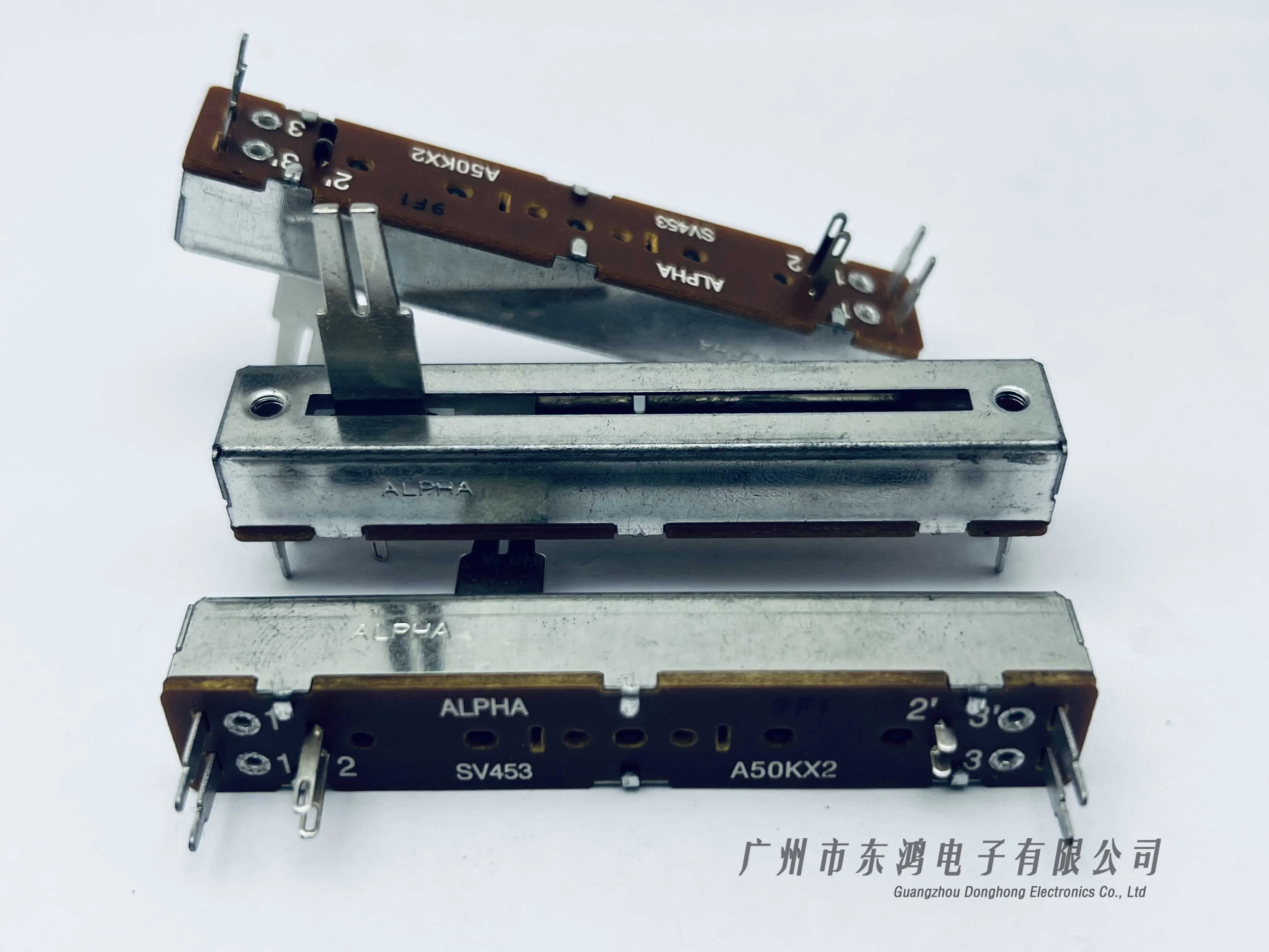 Linear Potentiometer 1pcs Mixer ALPHA SV453 A50Kx2 Straight Slide Potentiometer 20A6 / 73mm Fader Variable Resistors