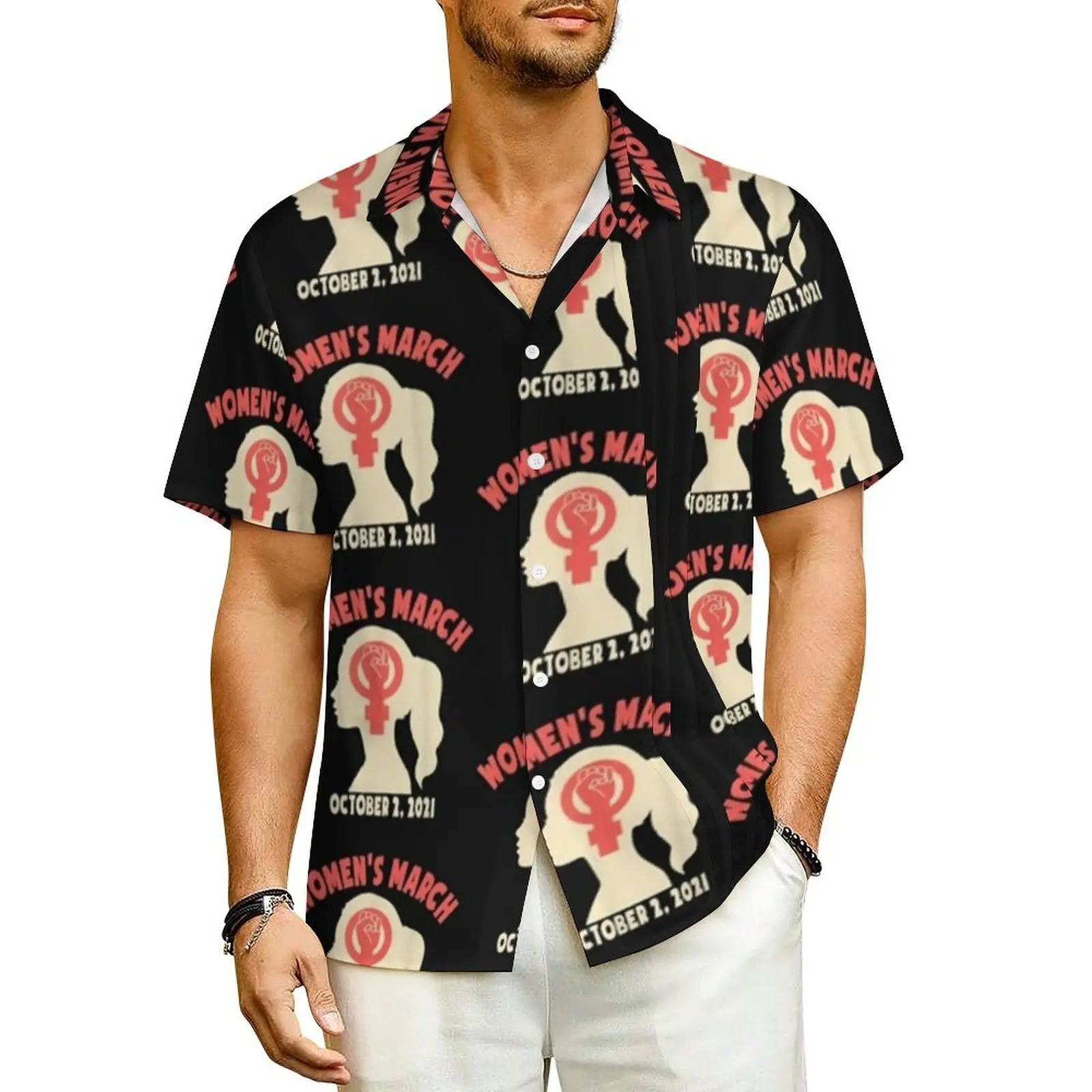 

Женская Повседневная рубашка с защитой репродуктивных прав, феминистские винтажные летние рубашки, мужские дышащие блузки большого размера с коротким рукавом для отпуска