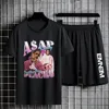 Eminem Slim Shady Print T Shirt Shorts for Men Short Sleeve Sports Suit Oversized Casual Tees Short Pants Hip Hop Two Piece Sets 6
