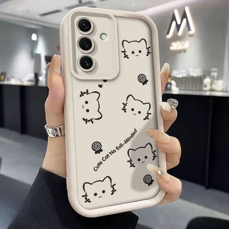 Luxurious Matte Silicone Shockproof Cat Phone Case - Cute & Protective Cover