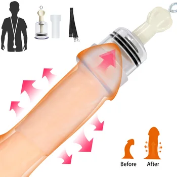 Penis Pump Extender Enlarger Belt Hanger Handle Vacuum Cups Stretcher Kit Sex Toys for Men Dick Enhancer Delay Lasting Trainer 2